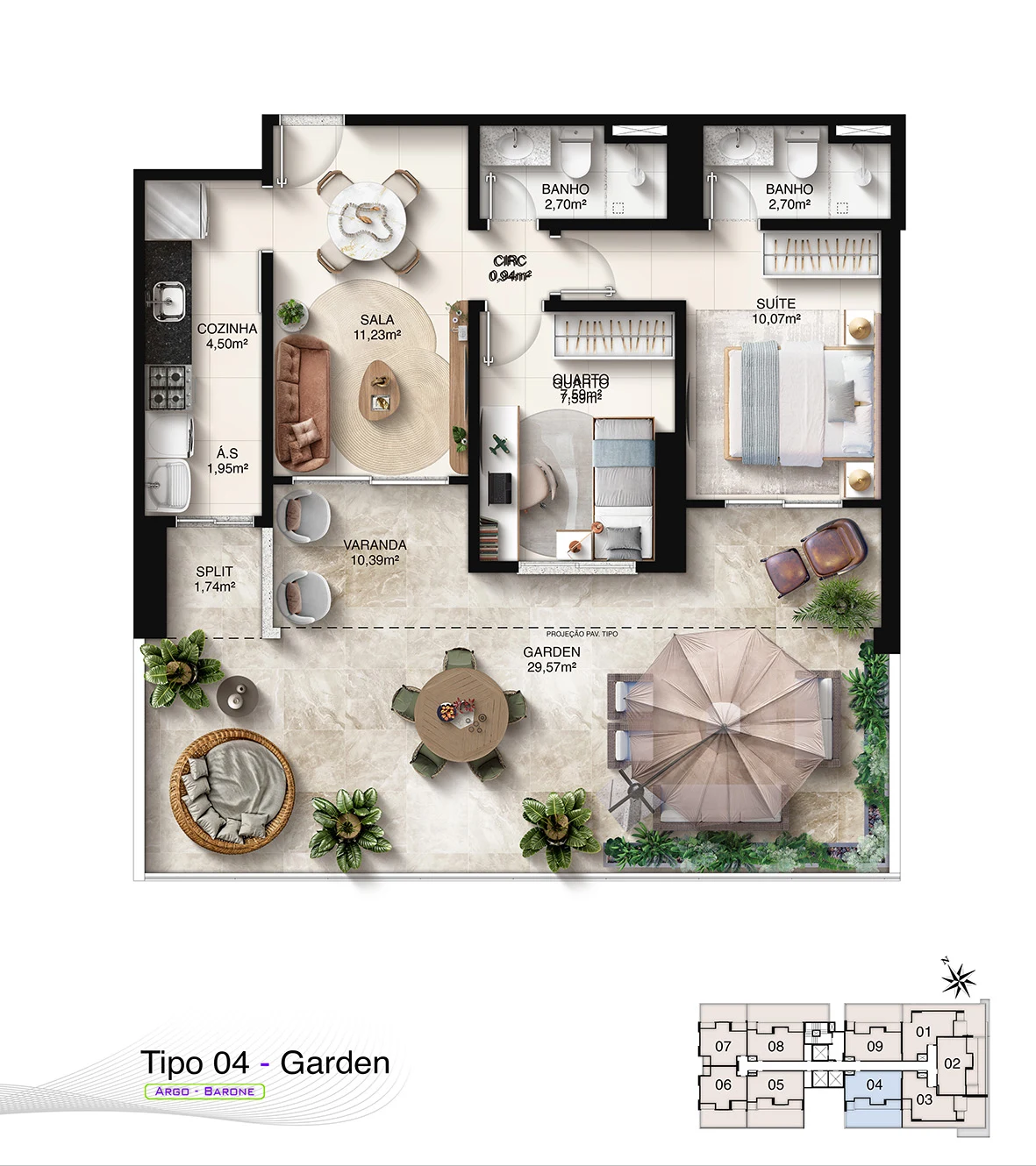 Argo Barone Planta Tipo 04 Garden A4