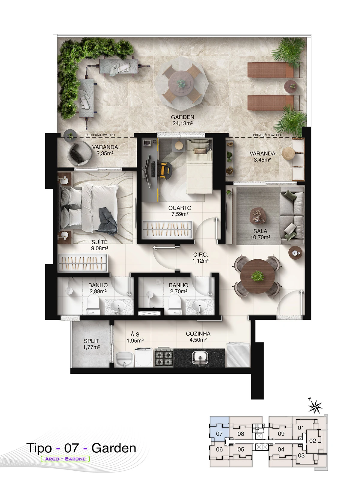 Argo Barone Planta Tipo 07 Garden A4