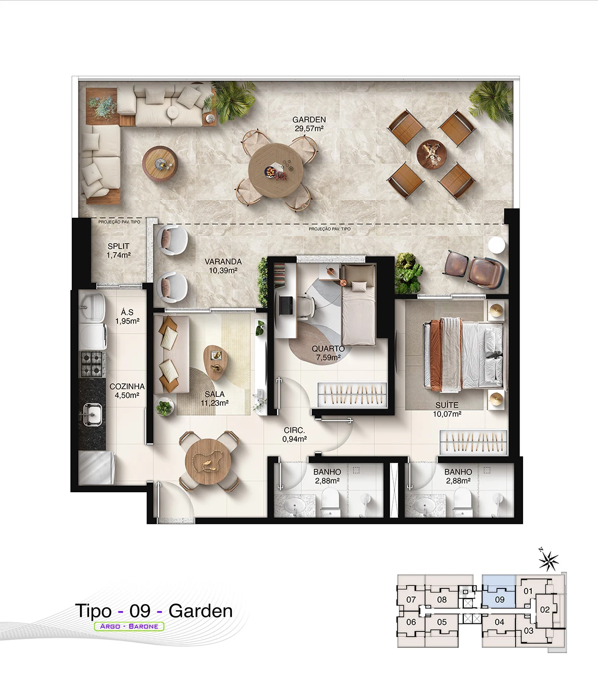 Argo Barone Planta Tipo 09 Garden A4