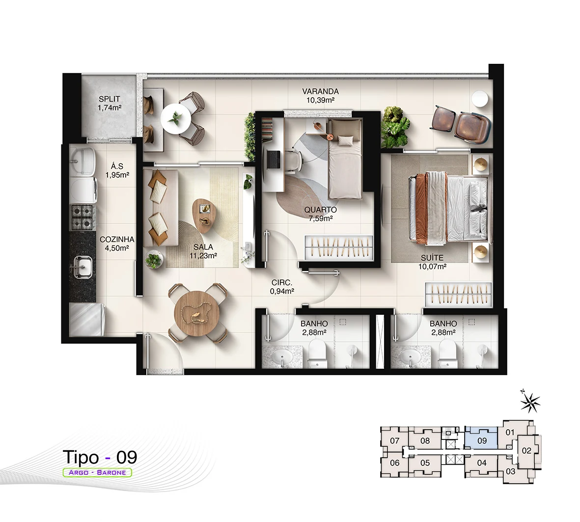Argo Barone Planta Tipo 09 A4