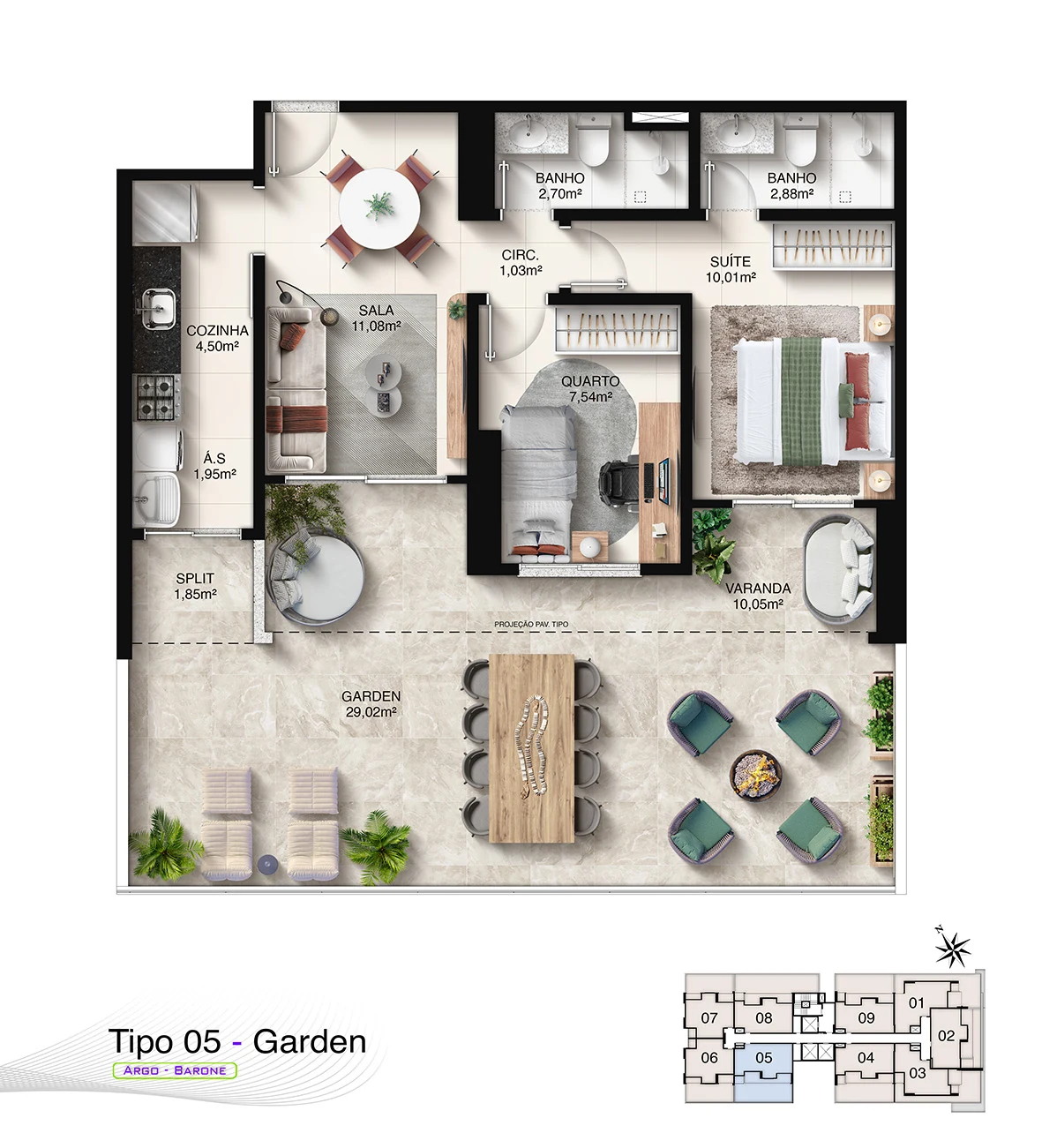 Argo Barone Planta Tipo 05 Garden A4