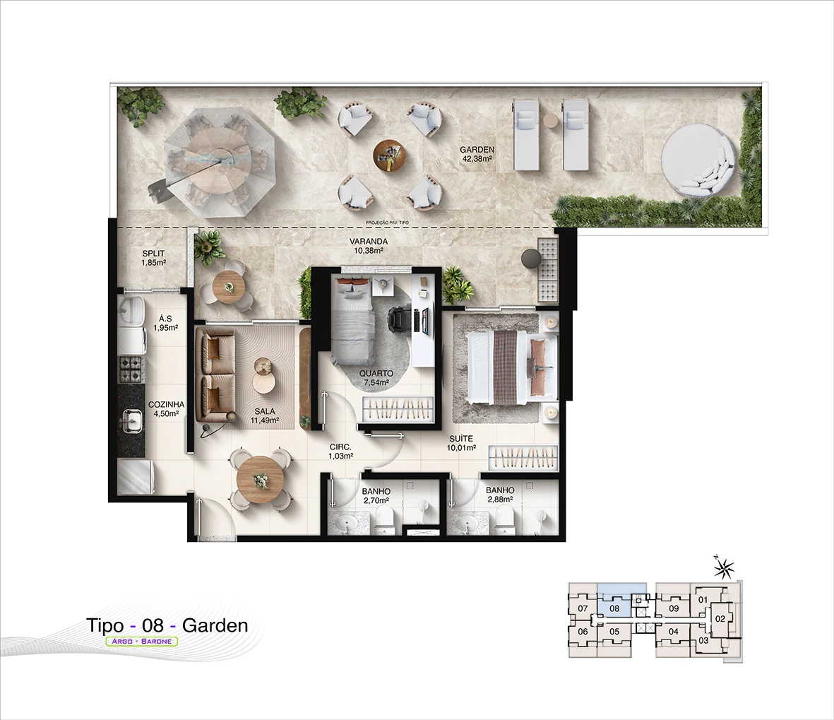 Argo Barone Planta Tipo 08 Garden A4