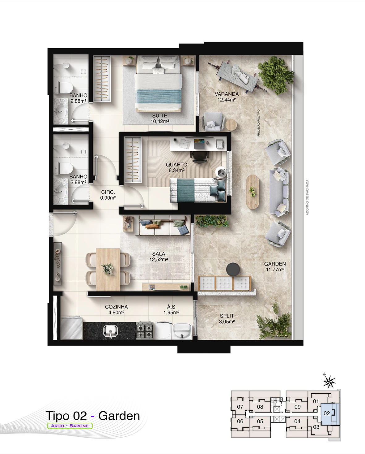 Argo Barone Planta Tipo 02 Garden A4